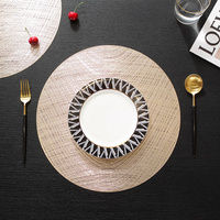 Ventes directes d'usine TUOTU, sets de table en PVC écologiques de haute qualité, forme variée, plusieurs couleurs, durables, diamètre 380 mm, pour table à manger
