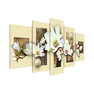 Impresión Digital de Flores Originales de 5 Piezas, Impresión Artística en Lienzo de Pintura al Óleo de 6 Colores, Decoración de Pared para Sala de Estar Interior - Product Image 4