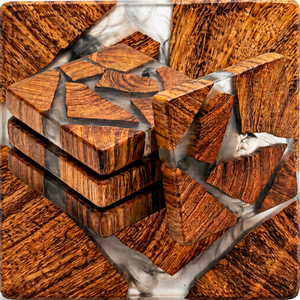 Sous-verre de luxe en bois massif et résine, durable, diamètre 100 mm, rond, pour hôtels, marque Live Edge Studio - Product Image 1