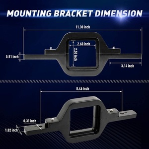 Soporte de montaje para luz de trabajo LED para parachoques delantero de vehículo utilitario Polaris, kit combinado de material de acero - Product Image 2