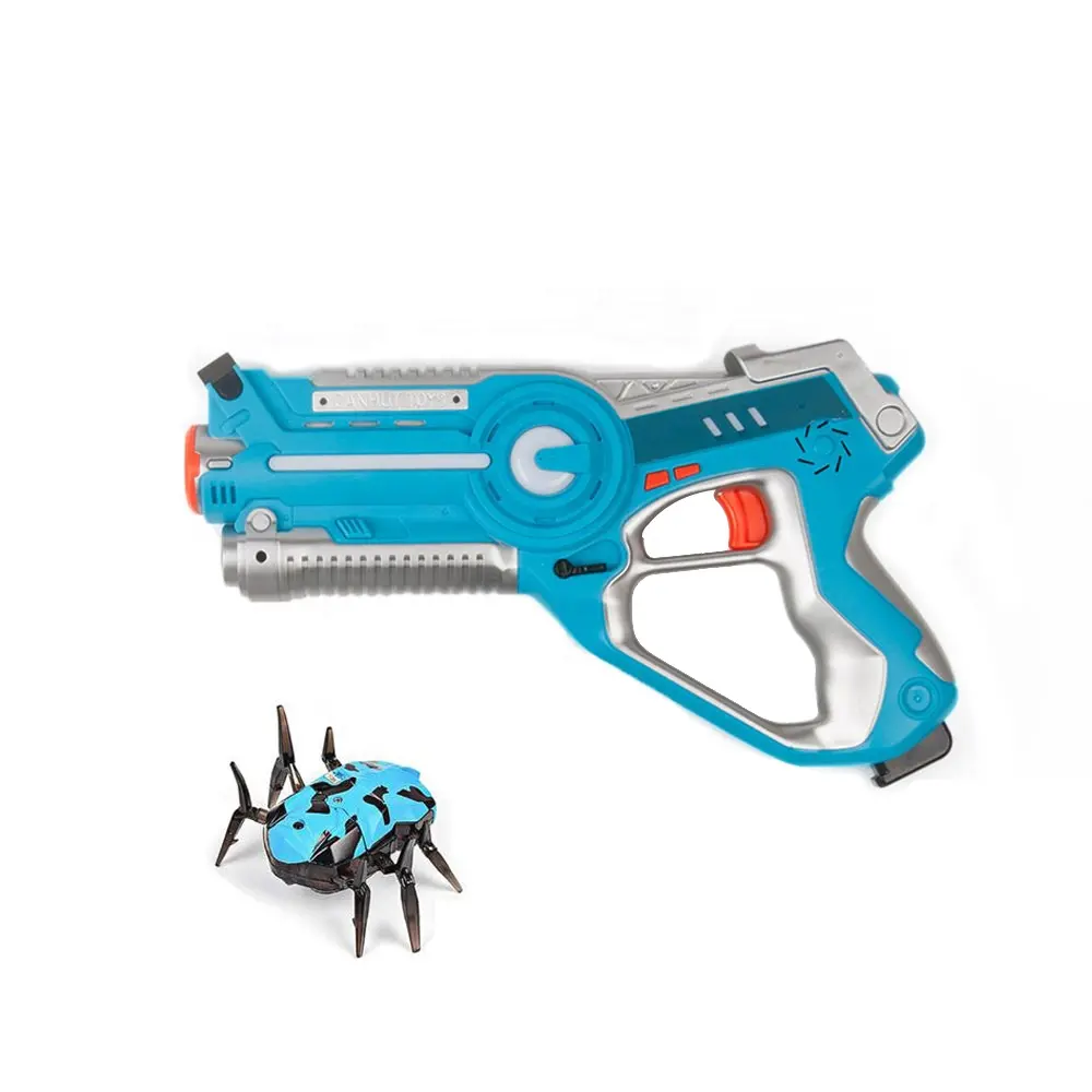 Pistola de juguete eléctrica para niños, juego de pistola de batalla con etiqueta láser de rayo infrarrojo, con objetivo de araña, novedad