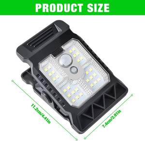 Lampes solaires d'extérieur pour clôture avec détecteur de mouvement, étanches, à clipser, pour jardin, patio, cour, balcon, décoration - Product Image 6