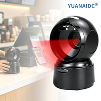 YUANAIDC Lecteur de codes-barres 2D de bureau filaire USB, lecteur de codes QR, scanner de codes de prix pour supermarchés, magasins, systèmes de point de vente