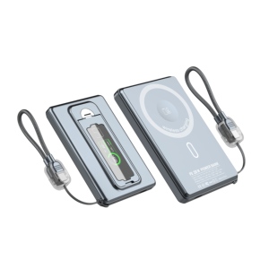 พาวเวอร์แบงค์แม่เหล็กไร้สายแบบบางพิเศษ 5000mAh พร้อมสายชาร์จ  โลโก้สั่งทำได้ - Product Image 6