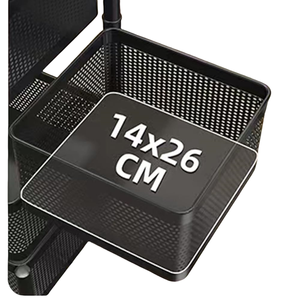 Carrito de metal giratorio multicapa, cestas de verduras, organizador de aperitivos de frutas móvil en la sala de estar, estante de almacenamiento en el baño - Product Image 2