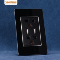 Prise de courant universelle murale de type US 118, norme thaïlandaise, 6 broches, multifonction, avec double prise USB de type A