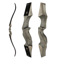 Arc recurve démontable en bois gris, modèle de base Robin Hood, durable, 30-60lbs, pour le tir à l'arc, la chasse et l'entraînement au tir.