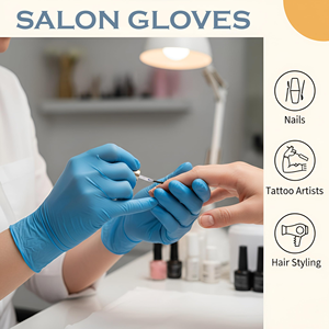 Examination Powder Free Nitrile <b>Gloves</b> Guantes Nitrilo 100pcs Nitrile Disposable Work <b>Gloves</b> Price Blue Nitrile <b>Gloves</b> - Product Image 3