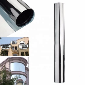 Tek Yönlü Gümüş Kendinden Yapışkanlı Modern Dekoratif PET Yansıtıcı Cam Filmi, UV Korumalı Apartman Binası Camları İçin - Product Image 4