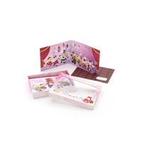 Tarjeta de Felicitación Premium Reciclable con Tarjetas Pop-Up y Logotipo Personalizable en Caja de Papel con Ventana para Regalos