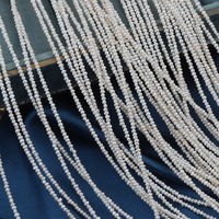 Vente en gros de perles d'eau douce blanches de 2mm sans noyau, irrégulières, brillantes, en forme de pomme de terre, matériaux de conception de bijoux en vrac