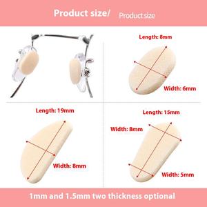 Bantalan hidung Anti lekukan Super lembut, kacamata peninggi, lembar spons perekat untuk tekanan jembatan - Product Image 3