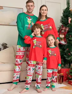 4 Stks/set Familie Kerst Pyjama Nieuwe Kerst Monster Geanimeerde Kerst Familie Huiskleding Pyjama Amazon Nieuwe Set