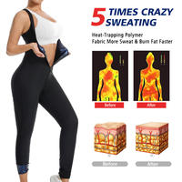 Combinaison amincissante zippée pour femme, effet sauna, gaine sculptante, short de compression pour la taille et le ventre