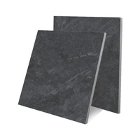 Carreaux de sol en marbre brillant 60x60cm 24x24in, carreaux de porcelaine polie émaillée, carreaux de céramique noirs