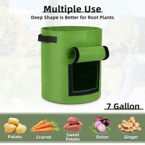 3 Gallon 5 Gallon 10 Gallon 25 Gallon 100 Gallon Aeration Fabric Pots Container Garden <b>Potato</b> Felt Grow <b>Bags</b> for Nursery - Product Image 5