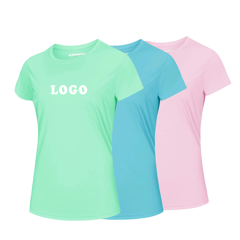 Women's UPF50+ Sun Protection Short Sleeve T-Shirt Waterproof Rash Guard Cooling Wear Anti-Sweat Polyester XL Fishing Shirts