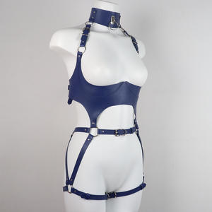 Sabuk Garter seksi harnes kulit PU stoking tali ikatan wanita sabuk suspender BDSM baju klub pakaian dalam Halter Harness - Product Image 2