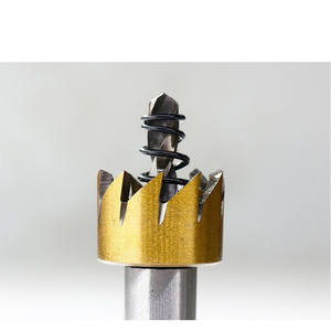 Abridor de agujeros de acero de alta velocidad Chapado en titanio Hoja de hierro Abridor de agujeros de acero inoxidable Sierra de agujero de metal de acero inoxidable HSS - Product Image 2