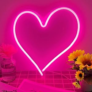 Pink Heart Letreros Neon LED dimmable USB powered ambient <b>light</b> store <b>window</b> decoration <b>light</b> street indicator <b>light</b> Customized - Product Image 6