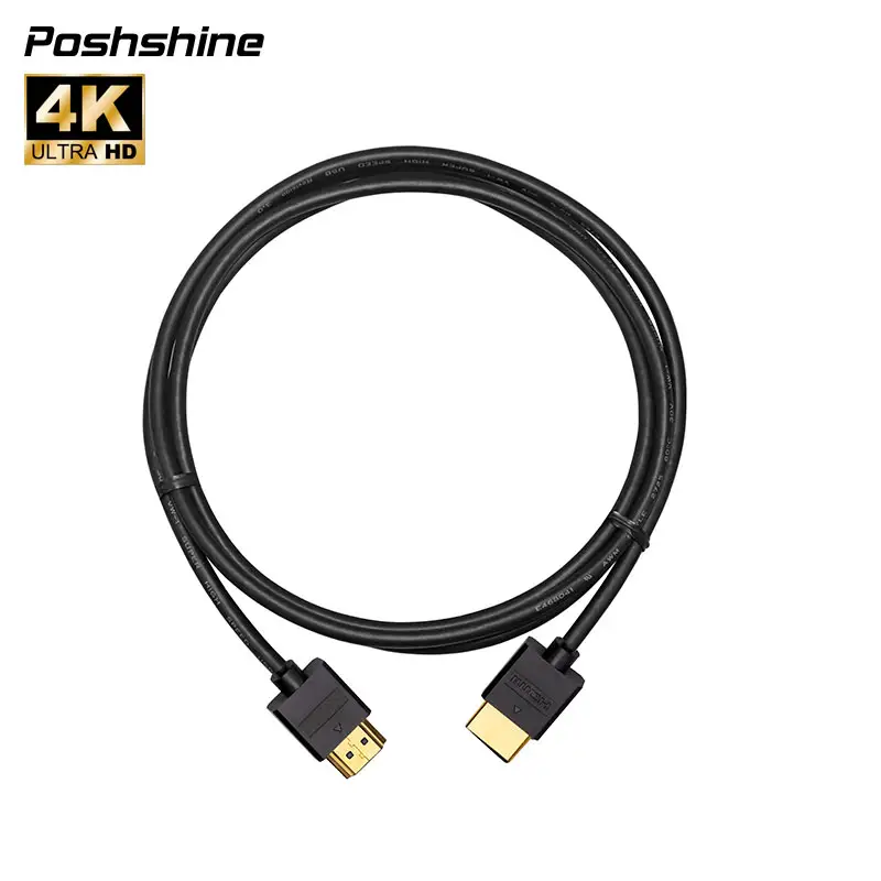 3D 4K UHD 18Gbps Ultra Slim High Speed Hdmi Cable Hdtv Ethernet Male To Male For Home Customized Length And Logo