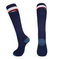 Chaussettes équestres colorées d'équitation à hauteur du genou classique de conception de logo de haute qualité en gros personnalisé