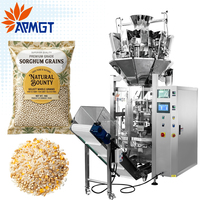 Machine d'emballage verticale VFFS avec peseuse associative pour riz, grains et popcorn en sachets coussins, scellage