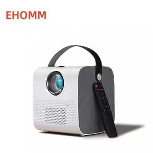 EHOMM Q3 2023 produk portabel Mini, proyektor OEM ODM rumah LED LCD bawaan Internet dengan wifi gigi biru