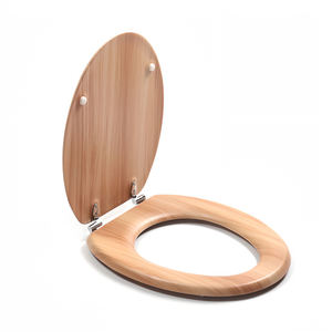 Grão De Madeira Eco-friendly Moldado Assento Sanitário De Madeira com Dobradiças De Metal Adultos Bidé Toilet Seat Cover Non-Electric para Casa Banheiro - Product Image 5