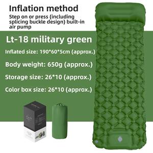 Matelas <span class=keywords><strong>de</strong></span> camping gonflable <span class=keywords><strong>de</strong></span> qualité supérieure, 5 cm d'épaisseur, imperméable, avec pompe à <span class=keywords><strong>pied</strong></span> pour la randonnée et les pique-niques - Product Image 5