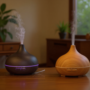 Aromatherapy <b>Diffuser</b> Wood Grain Design <b>Ultrasonic</b> Essential Oil Humidifier For Home Office Relaxation - Product Image 2