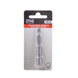 Vaso hexagonal magnétique 1/4, 7 x 65 mm, idéal pour fixer les vis et augmenter l'efficacité dans les travaux de mécanique et - Product Image 2