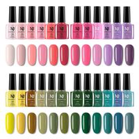 MJ marque bouteille colorée 96 couleurs 10ml uv gel vernis à ongles ensemble 12 couleurs/ensemble uv gel vernis à ongles