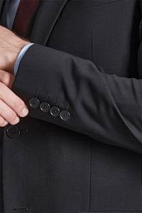 <span class=keywords><strong>Abito</strong></span> monopetto da <span class=keywords><strong>uomo</strong></span> di design italiano <span class=keywords><strong>nero</strong></span> Slim Fit - Product Image 4