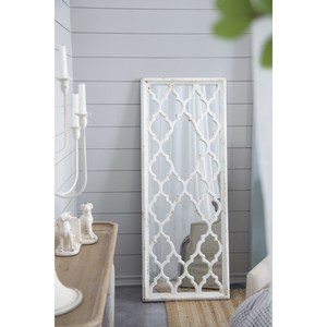 Specchio da terra bianco effetto invecchiato 24 x 60, specchio a figura intera per bagno, camera da letto, soggiorno - Product Image 5