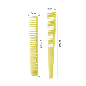 Lot de 2 peignes de barbier noirs en plastique pour la coiffure <span class=keywords><strong>à</strong></span> <span class=keywords><strong>domicile</strong></span>, outil de coiffage, peigne <span class=keywords><strong>à</strong></span> cheveux, logo personnalisé - Product Image 2