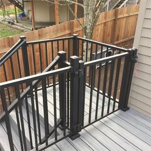 Ngoài trời nhôm boong lan can tấm phong cách đương đại lâu dài không gỉ kết thúc cho lan can ban công lan can ban công - Product Image 4