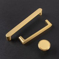 Poignées de meuble de luxe légères, boutons ronds à trou unique, finition or brossé, bronze antique, quincaillerie de porte, bouton de meuble