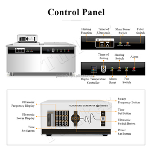 Nettoyeur ultrasonique industriel avec deux réservoirs, régulateur de moteur, dégraissant, moule, écrou, vis métal SUS304, 1 pièce, 360L - Product Image 5