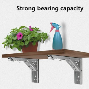 Soporte de Pared Plegable de Acero Inoxidable de 12 Pulgadas, Soporte para Estante, Banco, Capacidad de Carga de 200 kg, Soporte de Ángulo Recto - Product Image 4
