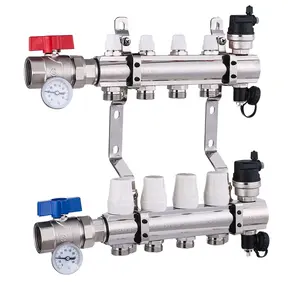 Water Underfloor Heating Manifold System Wholesale PEX Stainless Steel SS Manifold