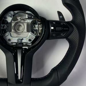 Volant en cuir noir pour <span class=keywords><strong>BMW</strong></span> F10 F30 F32 F15 F36 F01 F20 F22 F25 F31 F32 M3 M5 E90 E70 E60 <span class=keywords><strong>X1</strong></span> X3 X5 Modifié et Amélioré - Product Image 5
