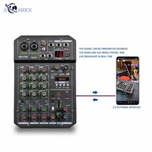 Interface audio PC Aoshen professionnelle avec 16 effets DSP, 4 canaux, mixeur avec connexion sans fil, enregistrement - Product Image 2