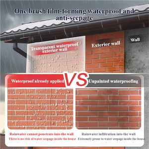 Revêtement transparent imperméable - Scellant transparent hydrophobe pour les joints de carrelage et les murs extérieurs, membrane d'imperméabilisation en vrac - Product Image 6