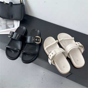 High-Grade Open-Toe Peep Toe Summer Beach <b>Sandals</b> for Women Large Size 35-43 <b>Flat</b> Casual Outdoor Design Spring for Autumn Season - Product Image 5