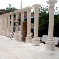 Colonne de marbre décorative de sculpture de piliers en fausse pierre extérieure de haute qualité