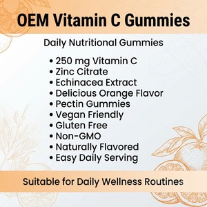 Gomitas de Vitamina C Natural OEM ODM 250mg 60 Unidades a Base de Pectina Marca Privada - Product Image 2