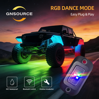 Kit d'éclairage LED RGB en aluminium étanche IP67 Gnsource avec contrôle par application pour la rénovation des châssis et des passages de roues de camionnettes, 4x4, SUV, etc.