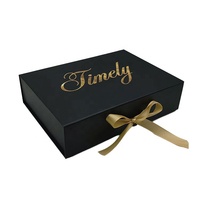 Cajas de Regalo de Papel Satinado Populares, Cajas Personalizadas para Extensiones de Cabello, Cajas Magnéticas Plegables Negras para Pelucas, Cajas de Embalaje de Lujo