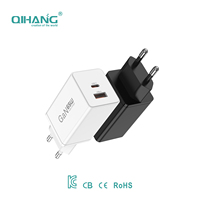 Chargeur EU multi-ports 65W Gan PD 3.0 certifié CE et CB, protection OTP ignifuge, universel pour téléphones, tablettes et ordinateurs portables